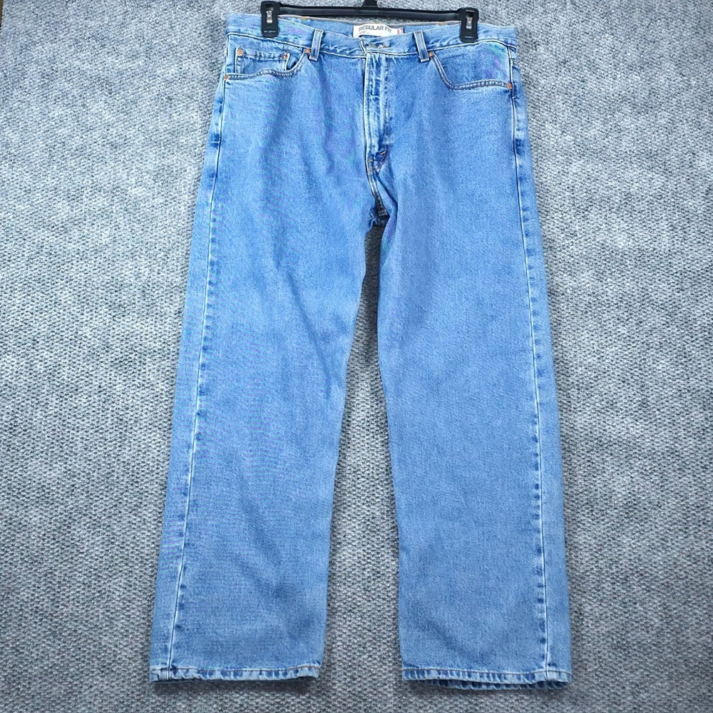 Levi's 505 Regular Fit Jeans Mens 38x30 Blue Medium Wash Straight Leg Denim